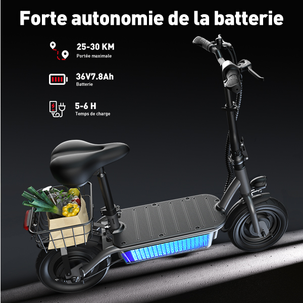 >F2电动滑板车 续航25-30KM 可折叠电动滑板车