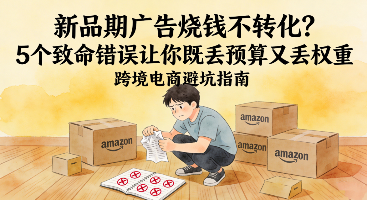 新品期广告烧钱不转化？5个致命错误让你既丢预算又丢权重